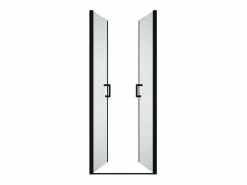 Shower & Design Puerta de ducha batiente mate, 70 x 195 x 1.92 cm, cristal y metal, SARASOTA