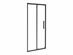 Shower & Design Puerta de ducha corredera mate estilo industrial, 140 x 195 cm, TORONI