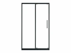 Online Shower & Design Puerta de ducha corredera mate estilo industrial, 120 x 195 cm, TORONI Negro