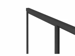 Online Shower & Design Puerta de ducha corredera mate estilo industrial, 120 x 195 cm, TORONI Negro