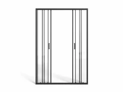 Shower & Design Puerta de ducha corredera doble de metal - Antical - 140 x 195 cm - BAVIODA