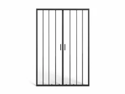 Shower & Design Puerta de ducha corredera doble de metal - Antical - 120 x 195 cm - BAVIODA