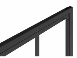 Online Shower & Design Puerta de ducha pivotante mate estilo atelier, mampara de ducha, 80 x 195, URBANIK Negro