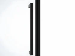 Shower & Design Puerta de ducha pivotante mate estilo industrial, cristal templado, 80 x 195 cm TAMRI