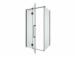 Discount Puerta de ducha pivotante con mampara fija mate, 80 x 100 x 190 cm, PRINCETON Mampara De Ducha