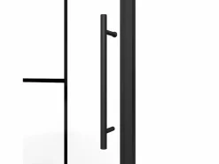 Clearance Puerta de ducha pivotante de metal mate - Cristal antical - 80 x 195 cm - FIORENI Mampara De Ducha