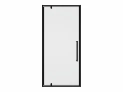 Shower & Design Puerta de ducha pivotante mate estilo industrial, cristal templado, 90 x 195 cm TAMRI