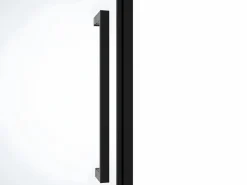 Shower & Design Puerta de ducha pivotante mate estilo industrial, cristal templado, 90 x 195 cm TAMRI