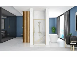 Clearance Rea Puerta De Ducha Rapid Slide 110 Brush Gold Dorado