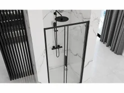 Rea Puerta De Ducha Rapid Slide 140 Black