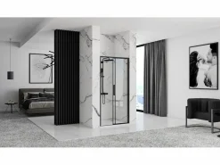 Rea Puerta De Ducha Rapid Slide 140 Black