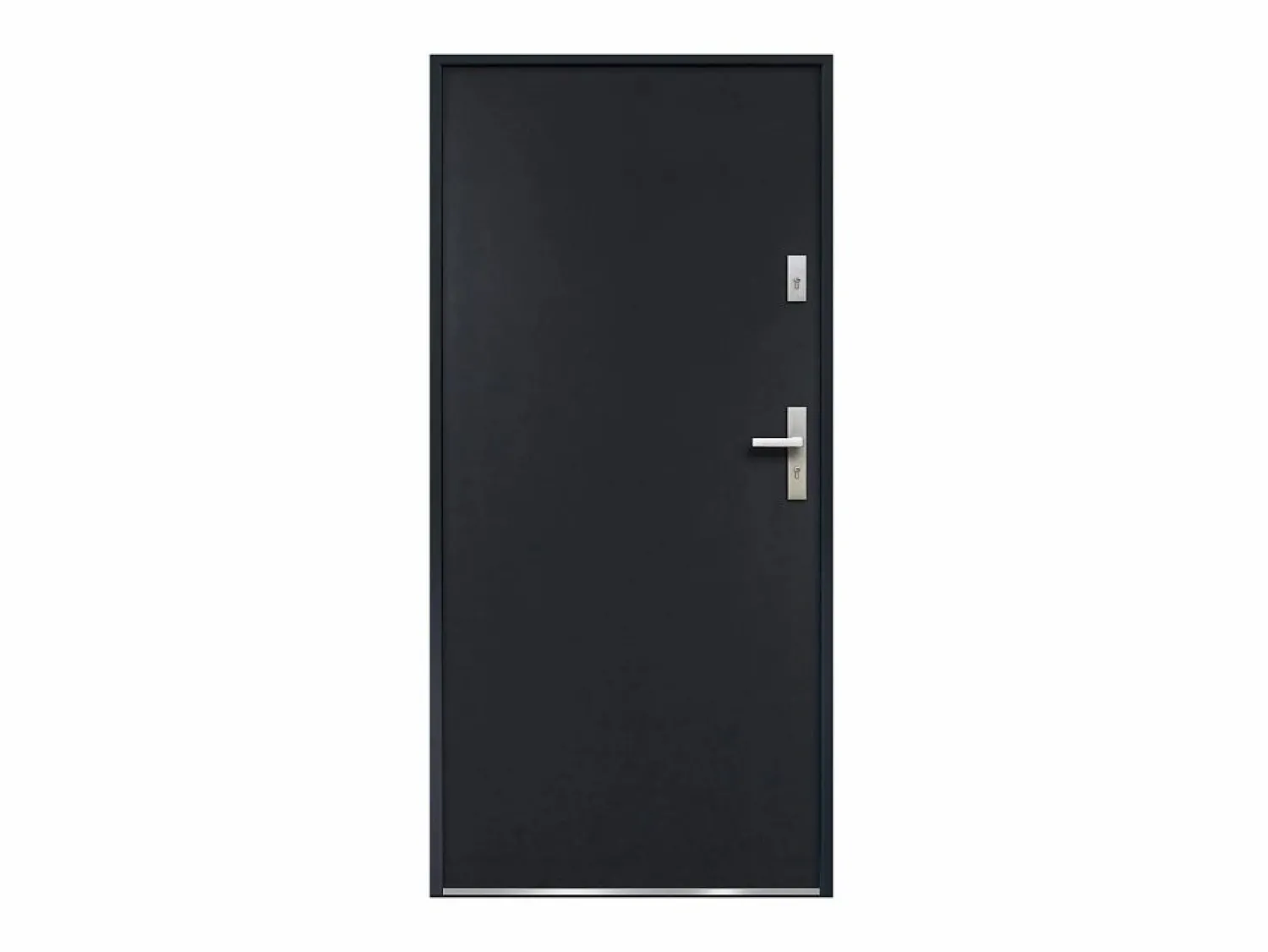 Vente-unique Puerta de entrada de acero Alt. 207 x Ancho 100 cm antracita - se abre hacia la izquierda AGUEDA