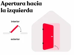Vente-unique Puerta de entrada de acero acristalada con inox Alt. 207 x Ancho 100 cm antracita se abre hacia la izquierda TROFA