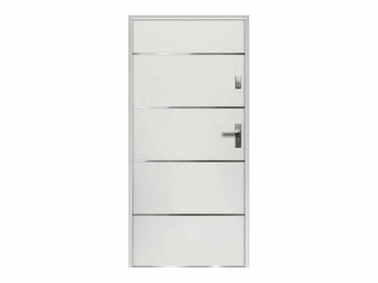 New Vente-unique Puerta de entrada de acero y inox Alt. 207 x Ancho 100 cm abre a la izquierda NAXARA Blanco