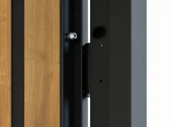 Sale Puerta de entrada de acero Alt. 207 x L100 cm - y madera - abertura derecha - COBRITA Puerta De Entrada
