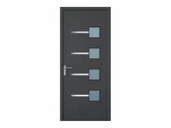 Hot Vente-unique Puerta de entrada de aluminio Alt. 218 x L96 cm antracita - apertura hacia la derecha - AMARES Gris antracita