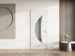 New Vente-unique Puerta de entrada de aluminio Alt. 218 x L96 cm antracita - apertura derecha - DATELO Gris antracita