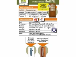 Sale Puerta de Entrada de Madera Exo Modelo 'Marine' 215X80 Empuje a la Derecha sin manilla Puerta De Entrada