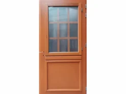 Clearance GD Menuiseries Puerta de Entrada de Madera Exo Modelo 'Marine' 215X80 Puerta Izquierda sin manilla Marru00f3n
