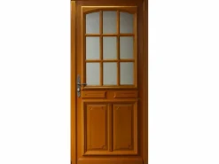 GD Menuiseries Puerta de Entrada de Madera Exo Modelo 'Marine' 215X90 Empuje a la Derecha sin manilla