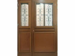 Clearance Puerta de entrada de madera esmaltada Tiercee Vauban H215 x L120 p.izquierda + Tirador Y Cilindro (ref 010403RFP) Tabla Dimensiones sin manilla Puerta De Entrada