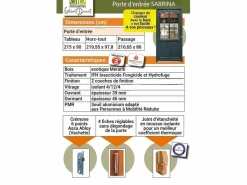 Online Puerta de Entrada de Madera Exo Modelo 'sabrina' 215X90 Lado Derecho Se sin manilla Puerta De Entrada