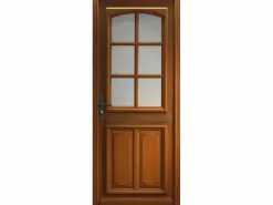 GD Menuiseries Puerta de Entrada de Madera Exo Modelo 'Marine' 200X80 Empuje a la Derecha sin manilla