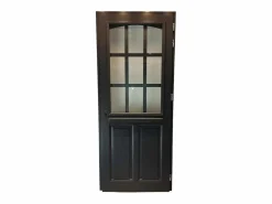 Sale GD Menuiseries Puerta de Entrada de Madera Exo Modelo 'Alicia' 215X90 Zurda con Manilla y Barril sin manilla Gris