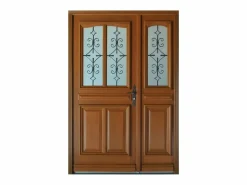 GD Menuiseries Puerta de Entrada Escalonada Modelo 'Vauban' Dimensión 215 X 120 Empuje Izquierdo (Dimensiones de la Tabla) sin manilla