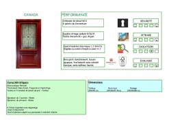 Clearance Puerta de Entrada Modelo Canada Dimensión 215X90 Empuje Izquierdo (Tabla de Dimensiones) sin manilla Puerta De Entrada