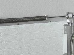 Outlet Somfy Puerta de garaje seccional con motor efecto madera blanca PRIETA Blanco