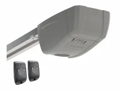 Outlet Somfy Puerta de garaje seccional con motor efecto madera blanca PRIETA Blanco
