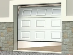 Outlet Vente-unique Puerta de garaje seccional motorizada con ventanas CAOPAS Blanco
