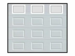 Outlet Vente-unique Puerta de garaje seccional motorizada con ventanas CAOPAS Blanco