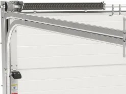 Clearance Vente-unique Puerta de garaje seccional motorizada efecto ranurado NORIA Gris