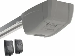 Outlet Somfy Puerta de garaje seccional con motor efecto ranurado NORIA Blanco