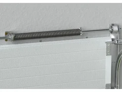 Clearance Vente-unique Puerta de garaje seccional motorizada efecto ranurado antracita NORIA Gris antracita