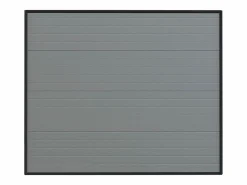 New Somfy Puerta de garaje seccional con motor efecto ranurado NORIA Gris