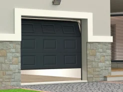 Vente-unique Puerta de garaje seccional motorizada antracita CAOPAS