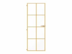 Best Puerta de interior dorada vidrio templado y aluminio 76x201,5cm ES679428 Puerta Con Marco