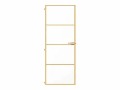 Puerta de interior dorada vidrio templado y aluminio 76x201,5cm ES273616