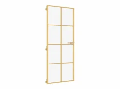 Puerta de interior dorada vidrio templado y aluminio 83x201,5cm ES779392