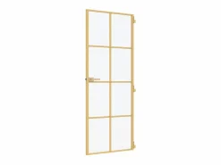 Puerta de interior dorada vidrio templado y aluminio 83x201,5cm ES779392
