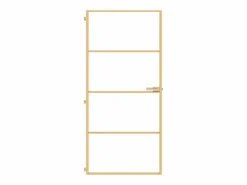 Hot Puerta de interior dorada vidrio templado y aluminio 93x201,5cm ES843127 Negro