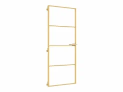 Puerta de interior dorada vidrio templado y aluminio 83x201,5cm ES204983