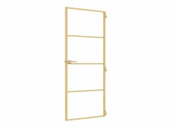 Puerta de interior dorada vidrio templado y aluminio 83x201,5cm ES204983