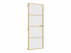 Puerta de interior dorada vidrio templado y aluminio 76x201,5cm ES620626