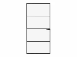 Puerta de interior vidrio templado y aluminio 93x201,5 cm ES475185