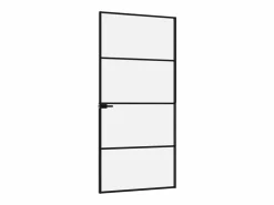 Puerta de interior vidrio templado y aluminio 93x201,5 cm ES475185
