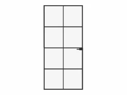 New Puerta de interior vidrio templado y aluminio 93x201,5 cm ES154585 Puerta Con Marco